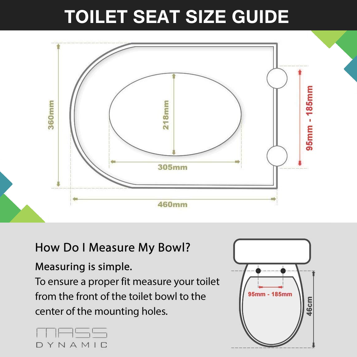 D-Shape Toilet Seat Soft Close Quick Release "UF" (Urea-Formaldehyde)