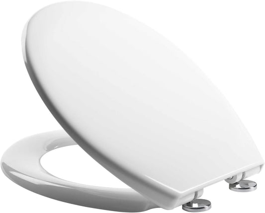 Oval Shape Soft Close Quick Release Heavy Duty White Toilet Seat