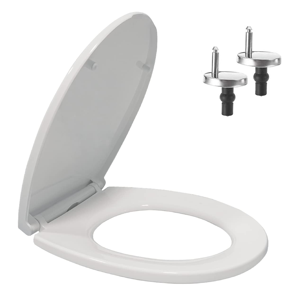 Oval Shape Toilet Seat Soft Close - Easy Top Fixing With Adjustable Hinges