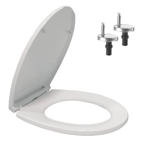 Mass Dynamic Oval Shape Toilet Seat Soft Close - Easy Top Fixing With Adjustable Hinges