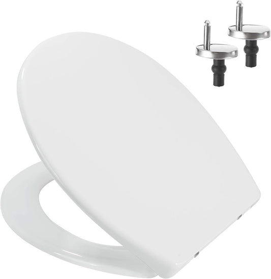 Oval Shape Toilet Seat, Soft-Close Easy Clean, Top Fixing Hinges