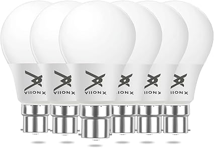 VIIONX Bayonet Light Bulb – 60W Equivalent, Warm White 2700K, 8.5W, 806lm B22 LED Bulb