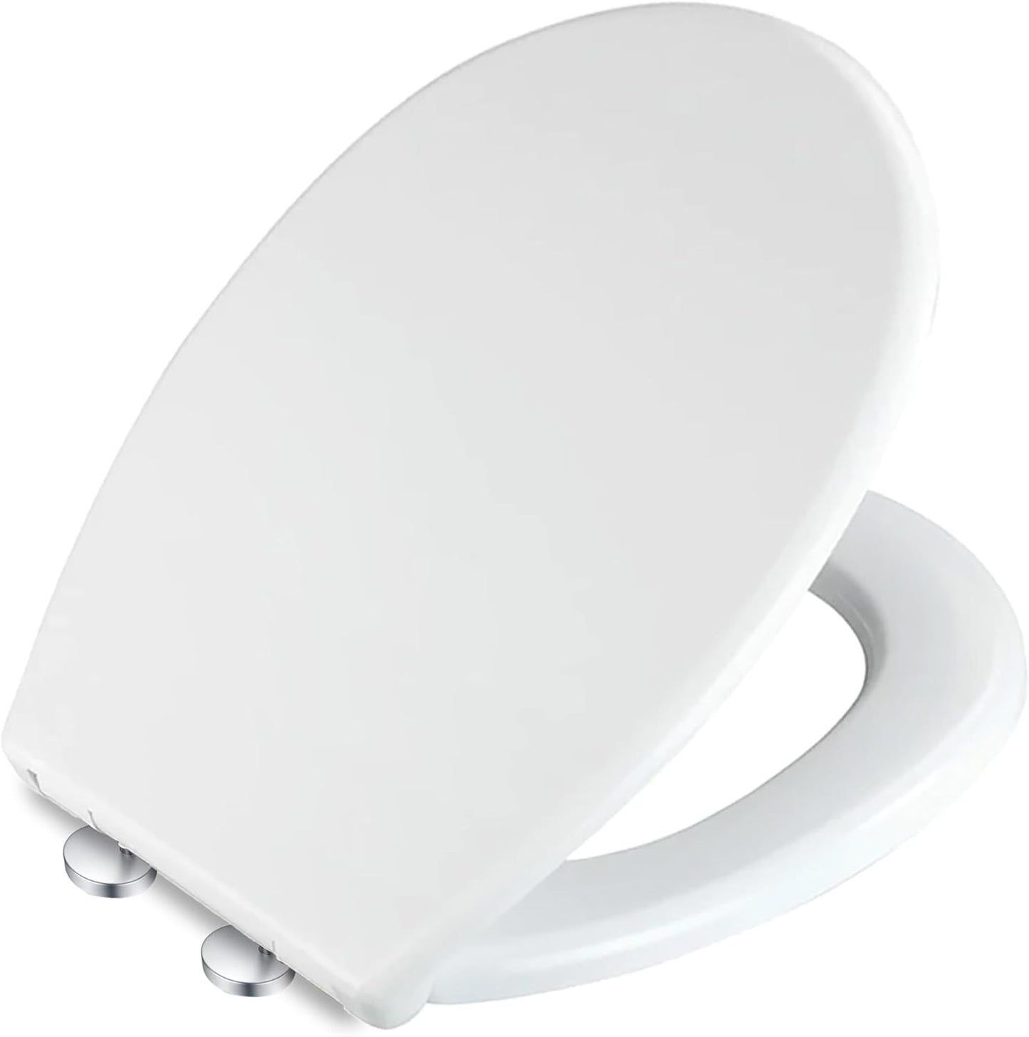 Oval Shape Toilet Seat, Soft-Close Easy Clean, Top Fixing Hinges