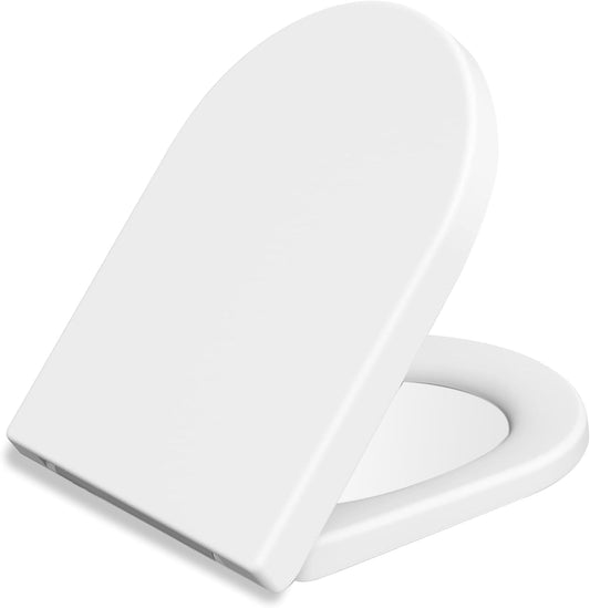 D-Shape Polypropylene Toilet Seat Soft-Close Mechanism with Quick Release Buttons