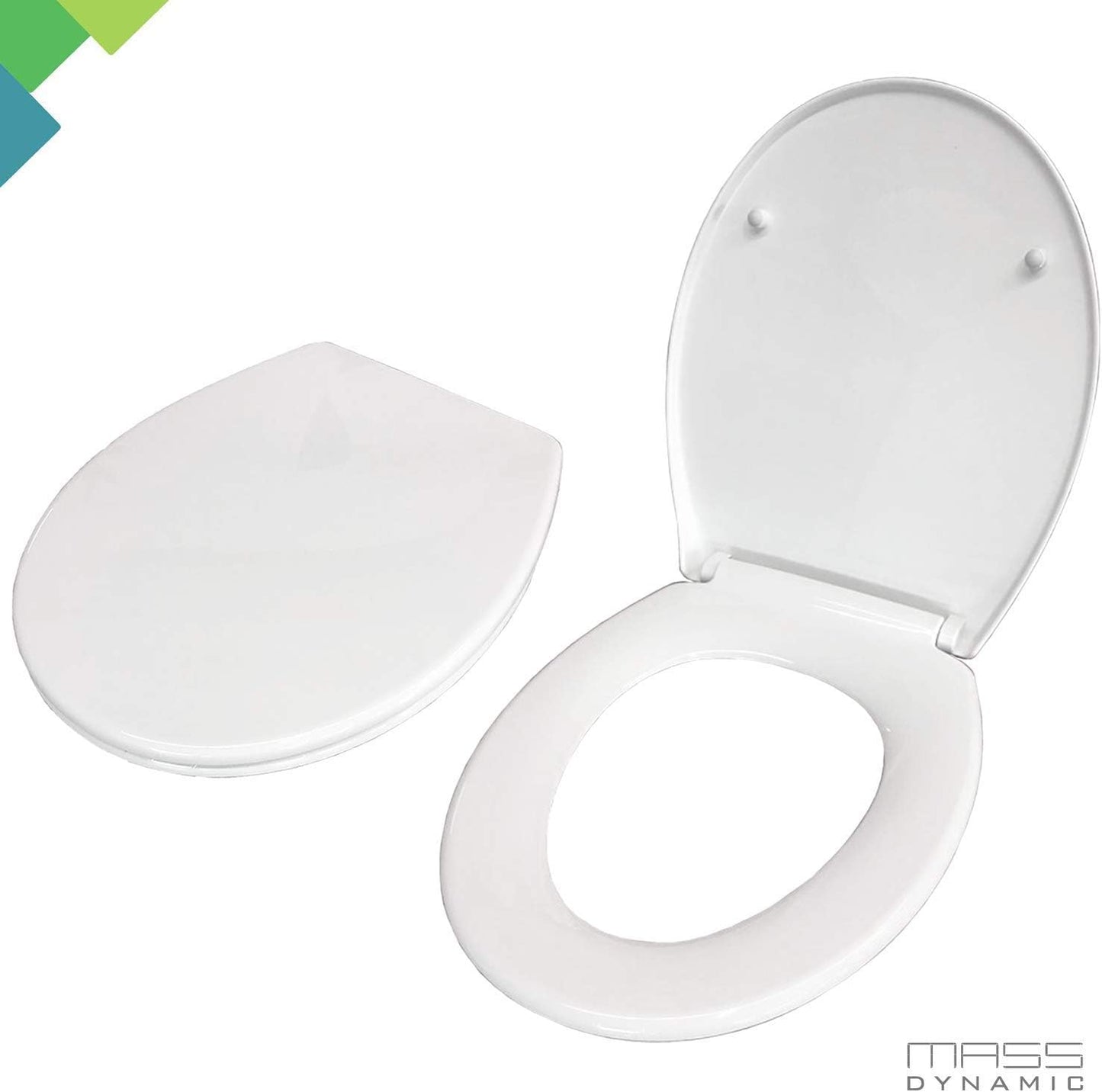 Oval Shape Toilet Seat, Soft-Close Easy Clean, Top Fixing Hinges