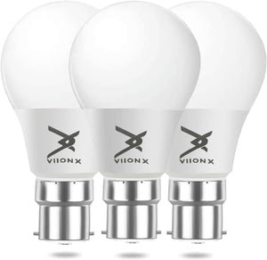 VIIONX Bayonet Light Bulb – 60W Equivalent, Warm White 2700K, 8.5W, 806lm B22 LED Bulb