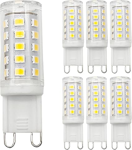 VIIONX G9 LED Light Bulbs, 5W Warm White (Equivalent to 40W-50W Halogen), 500 Lumens, 3000K, 220-240V, No Flicker, Non-Dimmable, Energy Saving for Home Lighting Decor