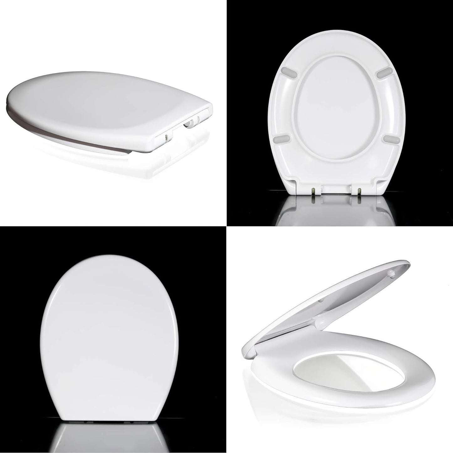 Oval Shape Toilet Seat Slow Soft Close With Top Fixing Hinges (UF)