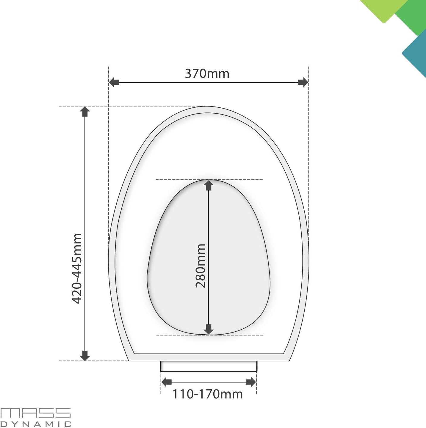 Oval Shape Toilet Seat Soft Close with Quick-Release and Top Fixing Installation