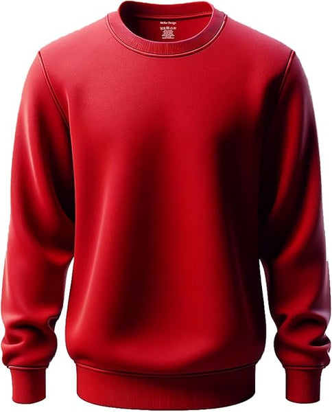 Mellor Design Mens Womens Sweatshirts Pullover Thermal Plain Top Workwear Casual Crewneck Jumper Sweater Sports Leisure Fleece