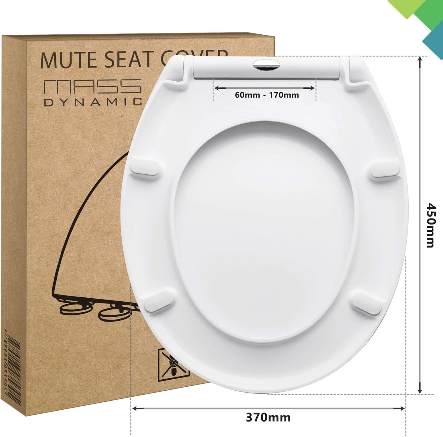 Oval Shape Toilet Seat, Soft-Close Easy Clean, Top Fixing Hinges