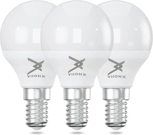 VIIONX E14 LED Light Bulb – Small Edison Screw SES Golf Bulbs, 4.5W, 470 Lumens, 40W Equivalent, Warm White 2700K, Energy-Saving Golf Light Bulbs, Non-Dimmable