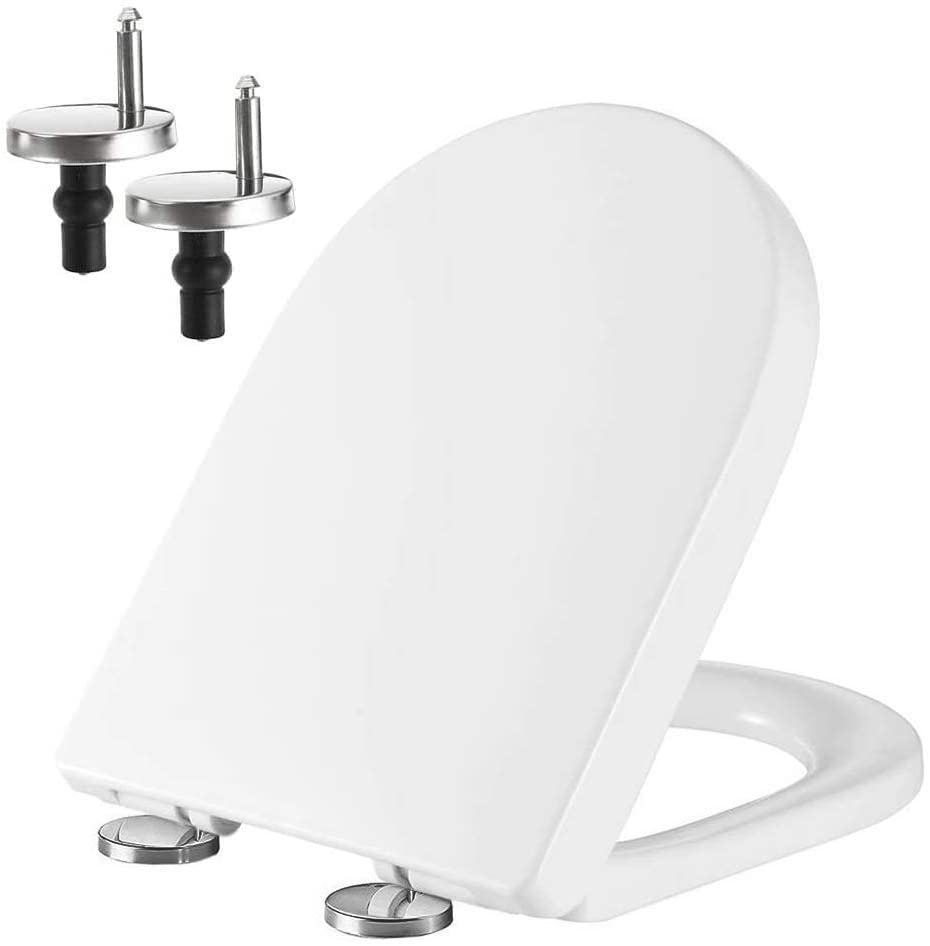 D-Shape Toilet Seat Soft Close Quick Release "UF" (Urea-Formaldehyde)