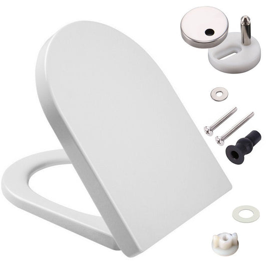 D-Shape Polypropylene Toilet Seat Soft-Close Mechanism with Quick Release Buttons
