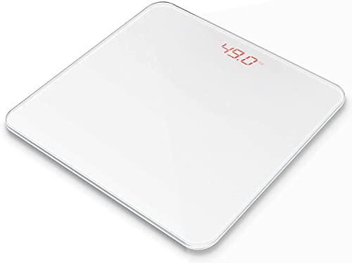 CGI Digital Weight Measuring Scale, High Precision Bathroom Scale, 180KG Weight Capacity, Step on Technology with LED Display. (White)