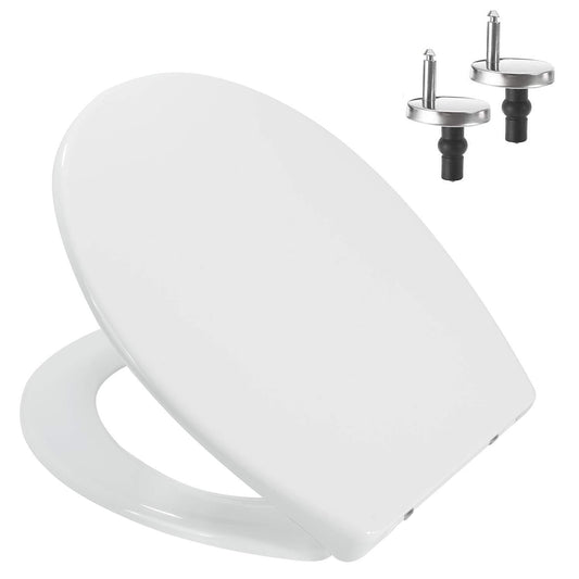 Oval Shape Toilet Seat, Soft-Close Easy Clean, Top Fixing Hinges
