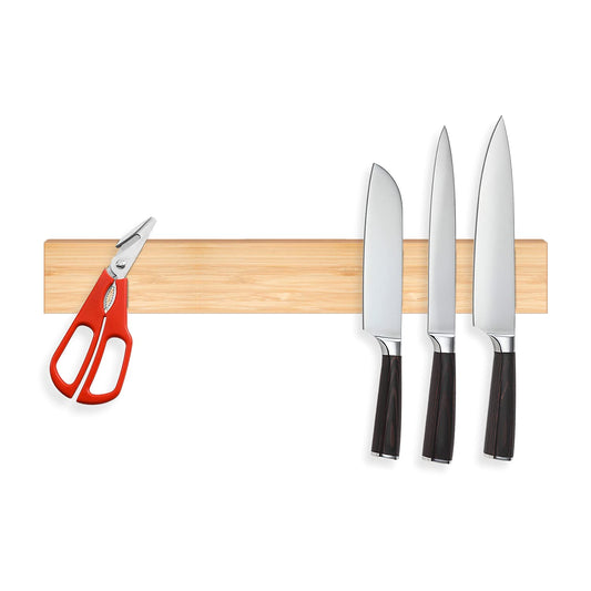 Magnetic Knife Holder & Utensil Holding Strip, Bamboo 40cm(16 Inch)