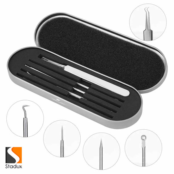 Stadux Professional Blackhead Remover, Comedone Extractor Tweezers Pimple Spot Popper Remov