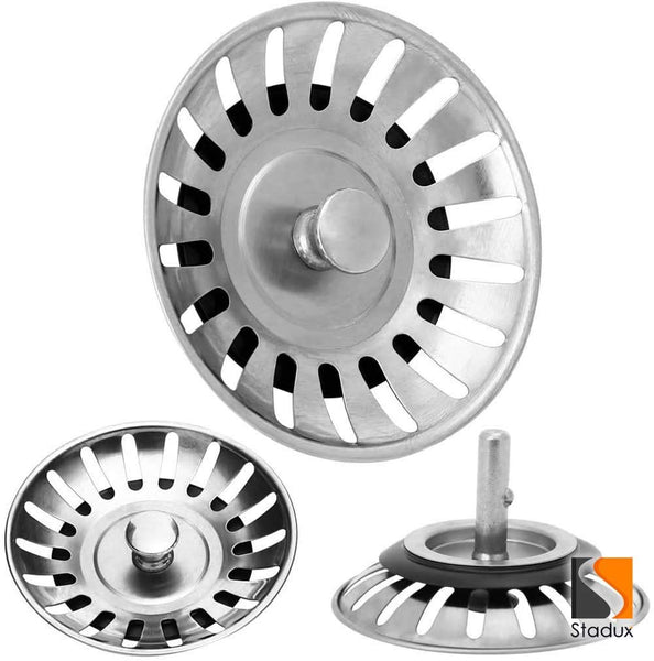 Kitchen Sink Strainer Plug, Dual Function Basket Strainer, Diameter: 78mm