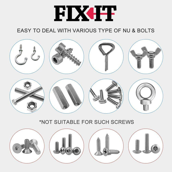 Universal Socket Wrench 7-19mm Multi-Function Fastener Universal Repair Tool, Power Drill Adapter Set