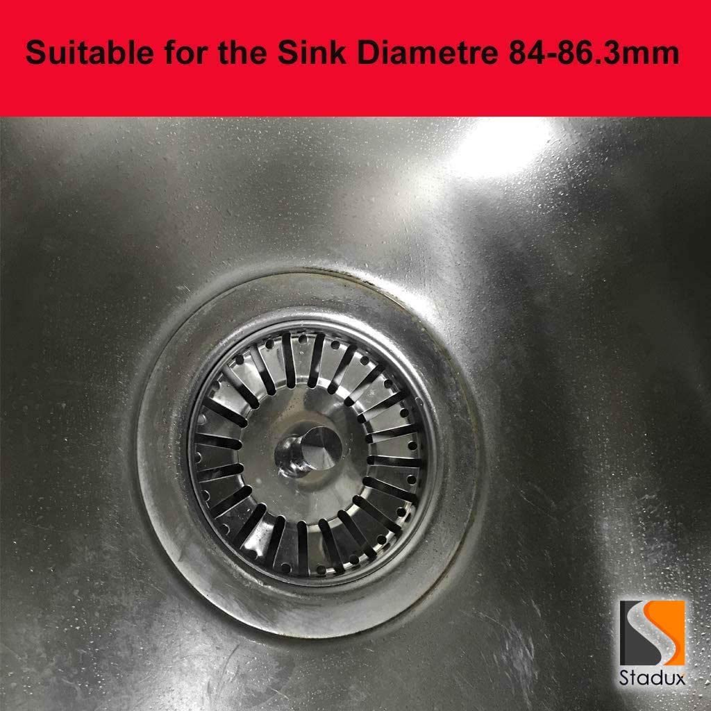 Kitchen Sink Strainer Plug, Dual Function Basket Strainer Diameter: 84mm