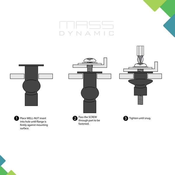 FIX-IT 4X PACK Toilet Seat Fixing Top Fix, Toilet Seat Hinges Expanding Rubber Top Well Nuts Screws