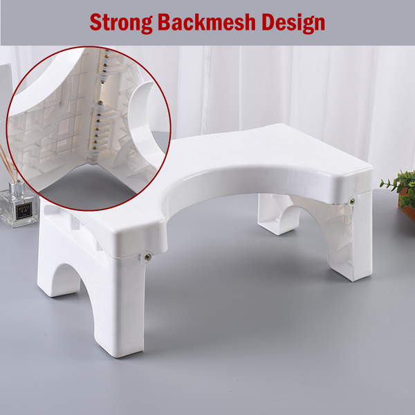 MASS DYNAMIC Squatting Folding Toilet Stool, Non-Slip Bathroom Squat Aid and Footstep Stool (7 Inch / Foldable)