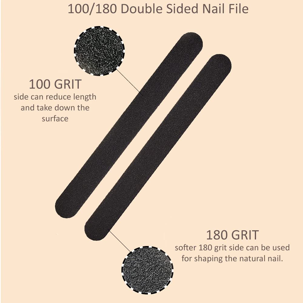 Nail Files & Buffer Set 12 pcs - Professional Nail File Sanding Block & Polisher Buffing File Buffer Blocks to Remove Ridges/Cuticles