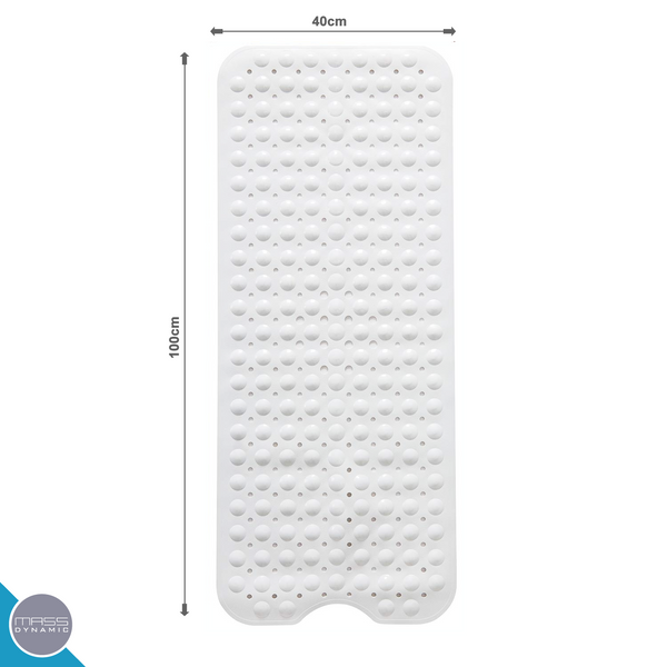 Non-Slip Bath Mat Extra Long – Machine Washable Shower Mat with Anti-Slip Suction Cups